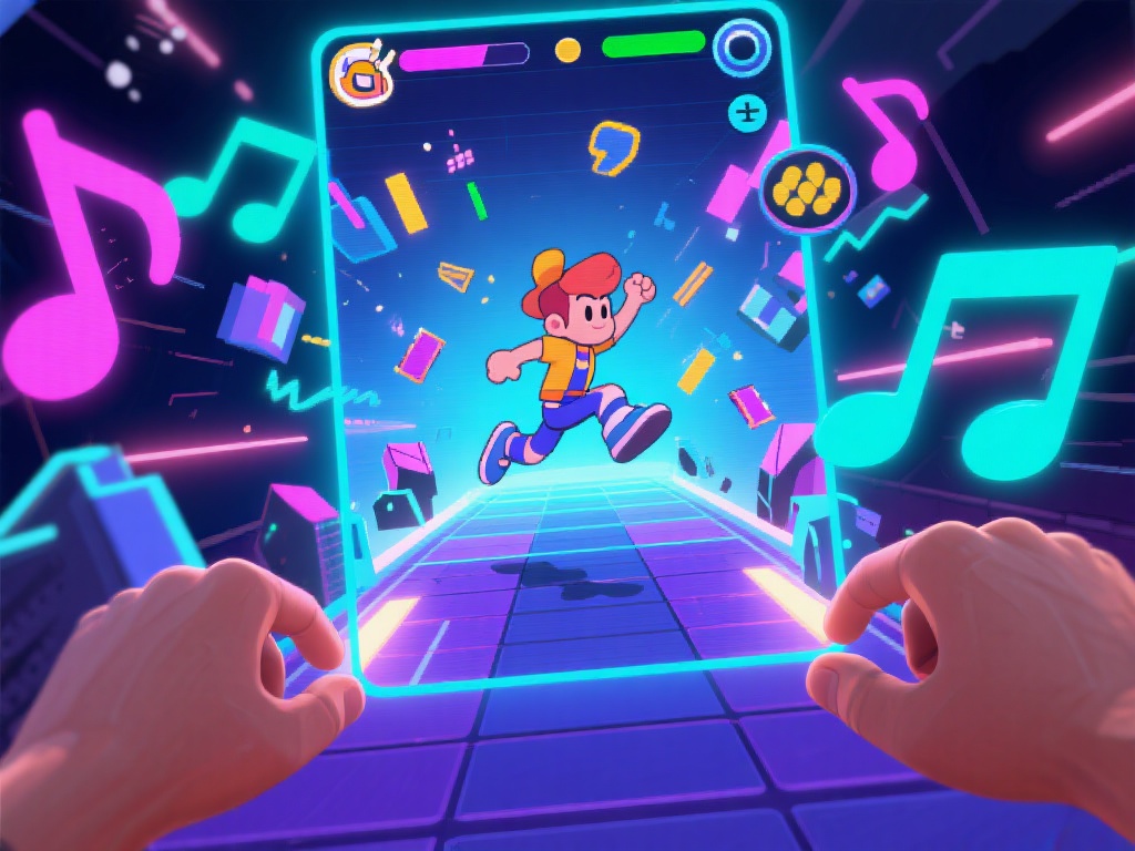 这款游戏的最大亮点在于其动态节奏感。玩家需要根据音