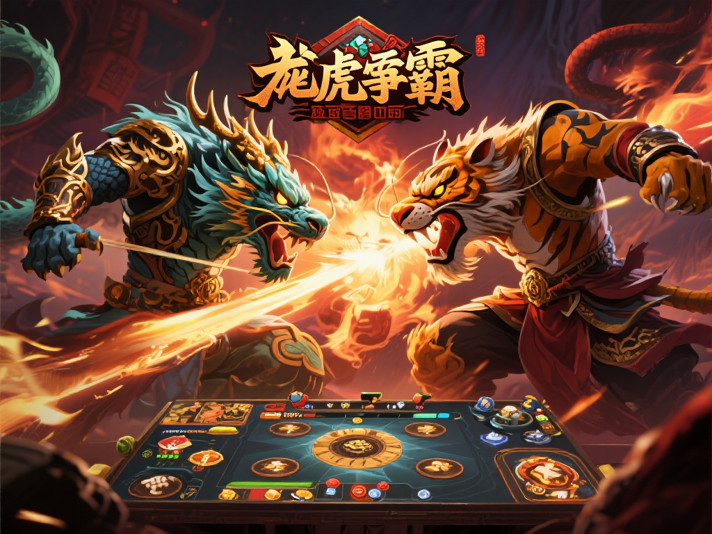 《龙虎争霸》
融合了东方龙虎元素的对战主题，游戏